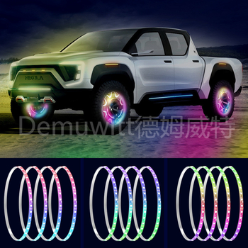 Piiriülene kuummüük autole LED-modifitseeritud maastikuratta rummulamp värviline striimer atmosfäärilamp värviline atmosfäärilamp