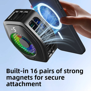 Uus digitaalse ekraaniga reaalajas mobiiltelefoni radiaatori ülivaikne magnetiline pooljuhtjahutusventilaator jäätumise tagaklamber