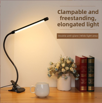 LED galda lampa acu aizsardzībai studentu kopmītņu guļamistabai galda lampa lasīšanai piespraužama maza galda lampa tiešraides aizpildīšanas gaisma rūpnīcā