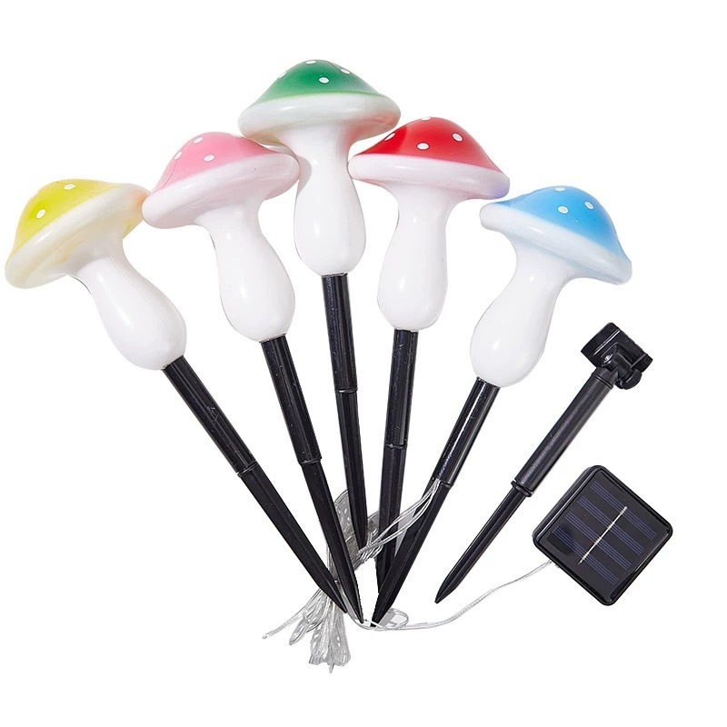 Napelemes LED gomba lámpa földelő dugó légkör dekoratív lámpa kültéri vízálló fűzős kerti lámpa éjszakai fény