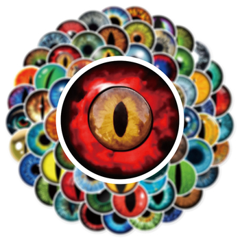 80 dalių akių grafiti lipdukai, kūrybingos asmenybės nišos vyzdžio rašto dekoratyviniai lipdukai, „pasidaryk pats“ riedlenčių telefono dėklas