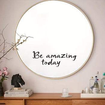 Γυάλινο αυτοκόλλητο τραπεζιού πλυσίματος Αυτοκόλλητο αυτοκόλλητο τουαλέτας Καθρέφτης διακόσμησης τραπεζιού μπάνιου