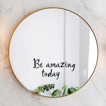 Γυάλινο αυτοκόλλητο τραπεζιού πλυσίματος Αυτοκόλλητο αυτοκόλλητο τουαλέτας Καθρέφτης διακόσμησης τραπεζιού μπάνιου