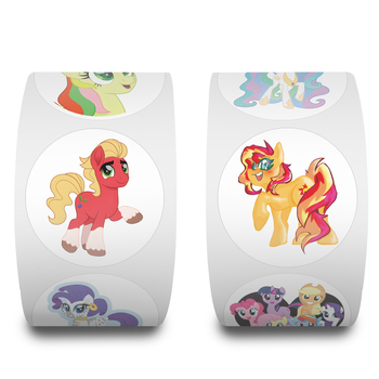 500 lehte/rull koomiksiponi Polly armas teibirullkleebis isetehtud dekoratiivne tass mobiiltelefoni veekindel kleebis