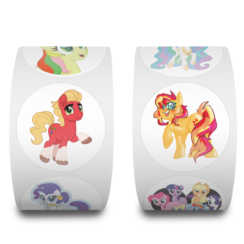 500 lehte/rull koomiksiponi Polly armas teibirullkleebis isetehtud dekoratiivne tass mobiiltelefoni veekindel kleebis