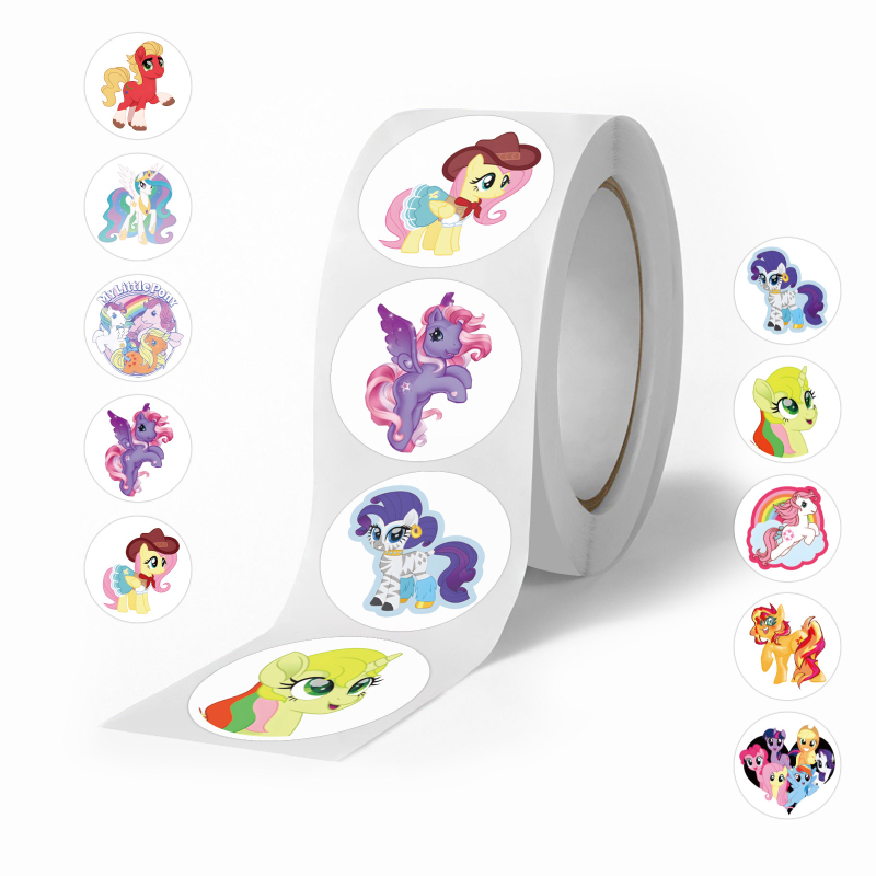 500 lehte/rull koomiksiponi Polly armas teibirullkleebis isetehtud dekoratiivne tass mobiiltelefoni veekindel kleebis