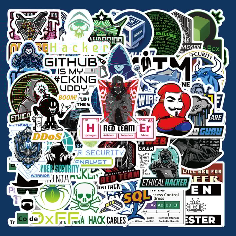 50 de bucăți de autocolante pentru programare hacker, nișă creativă, graffiti, pentru carcasă de telefon mobil, notebook, iPad, autocolante decorative impermeabile, en-gros