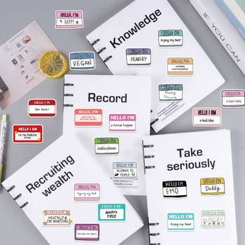 50 Hello I am seeria kleebist piiriülesed dekoratiivsed mobiiltelefoniümbrised pagasikülmiku veekindlad kleebised hulgimüügist