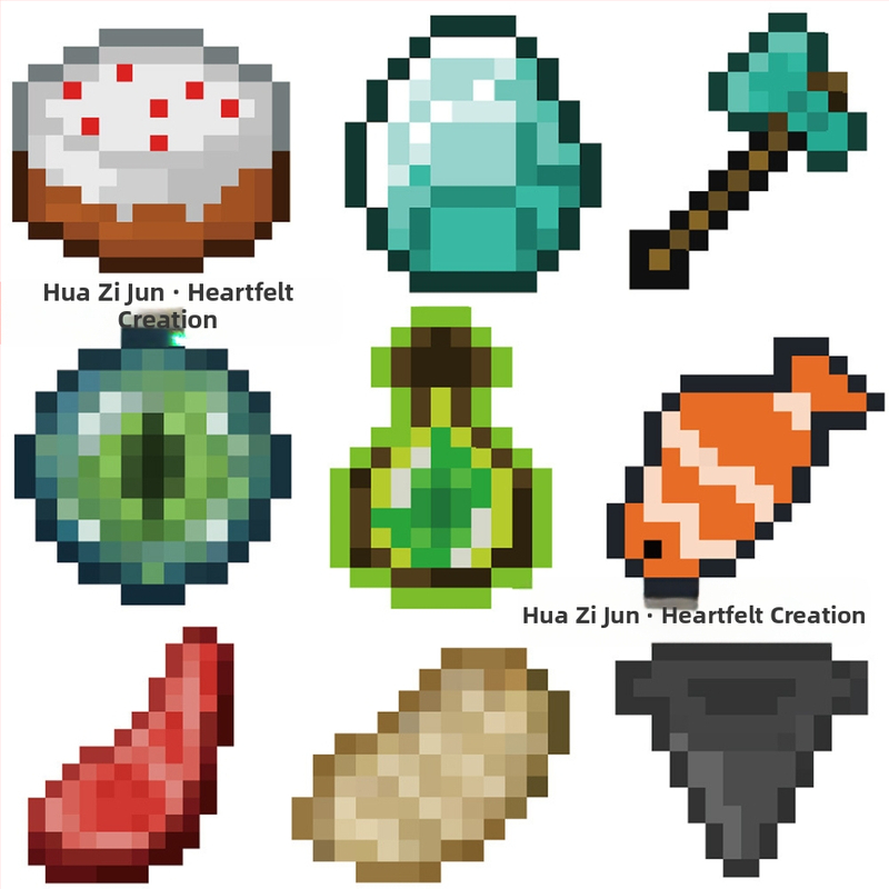 70 samolepiek do dobrodružných hier, pixelové veterné nástroje, malé predmety, kreatívne graffiti dekorácie, mobilný telefón, škrupina, nálepky na ruku, účet