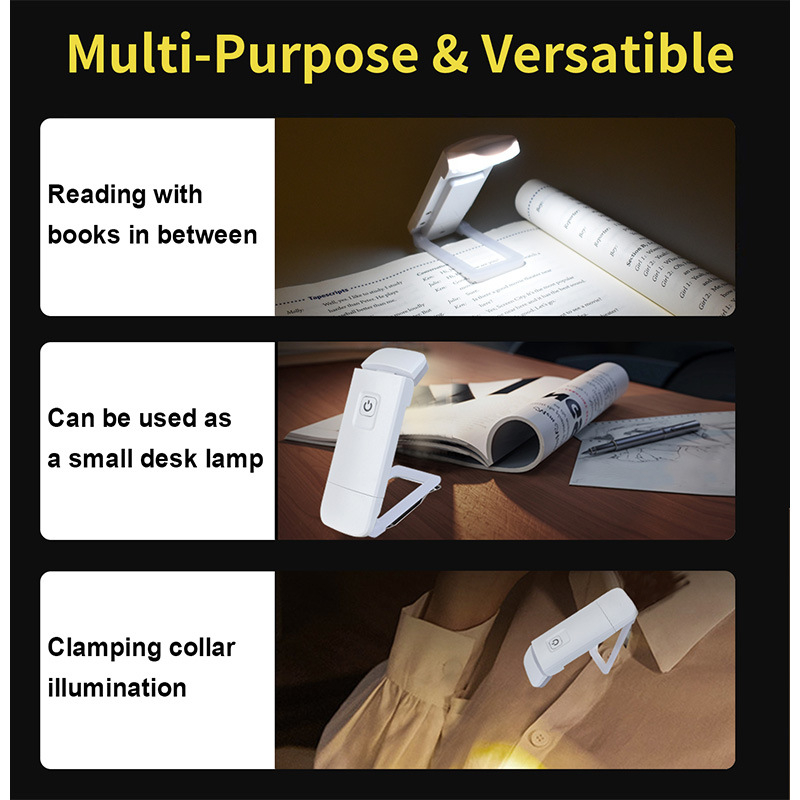 Tarpvalstybiniai sprogimai USB mini akių apsauga sulankstoma knygų segtuko lempa nešiojama skaitymo lempa paprasta akių apsauga skaitymo lempa studentas