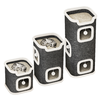 Βάση αναρρίχησης για γάτες Four Seasons Universal Stand Grab Φωλιά για γάτες Μεγάλη διπλή στρώση Πολυστρωματική ενσωματωμένη τρύπα δέντρου Ζεστή φωλιά για γάτες Ανθεκτική στη φθορά Χειμώνας