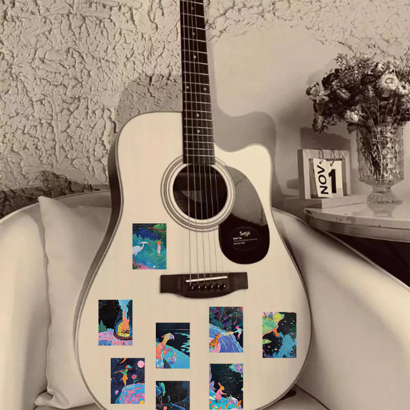 50 unistuste muinasjutu graffiti kleebist, dekoratiivsed kohvrid, märkmikud, kitarrid, veekindlad väikesed kleebised, piiriülene hulgimüük