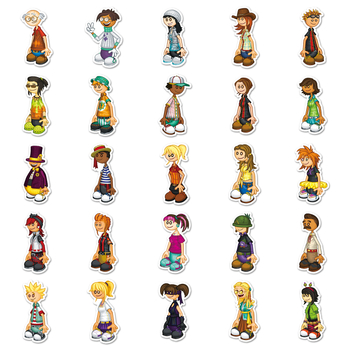 100 mänguga issi hamburgeripoe koomiksitegelase veekindla dekoratiivse mobiiltelefoniümbrise märkmikukleebise hulgimüük