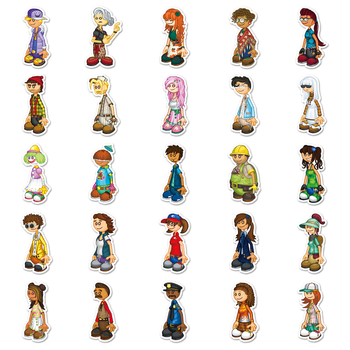 100 mänguga issi hamburgeripoe koomiksitegelase veekindla dekoratiivse mobiiltelefoniümbrise märkmikukleebise hulgimüük