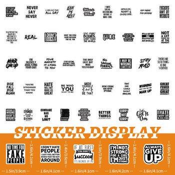 100 fekete szöveges matrica, kreatív, dekoratív jegyzetfüzet, írószer, kézi fiók, barkácsolás, vízálló matricák nagykereskedelemben