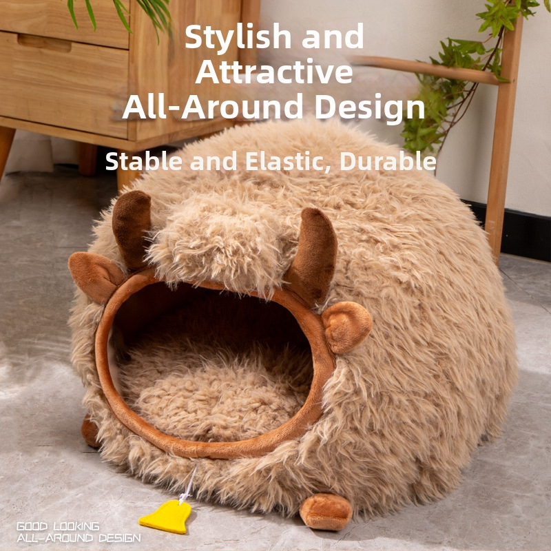 Kassipesa Uus Sügis- ja Talvine Suletud Kassi Magamispesa Kassipoja Beebi Kassivoodi Talvine Soe Kennel Lemmikloomapesa