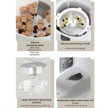 Lemmikloomade automaatne söötja kassi ajastus kvantitatiivne intelligentne kassitoitude koeratoitude puldiga WIFI Bluetooth-juhtimisega söötmismasin