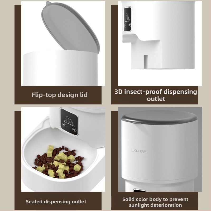 Automatický podávač pre domáce zvieratá, načasovanie mačiek, kvantitatívne, inteligentné krmivo pre mačky, krmivo pre psov, diaľkové ovládanie WIFI, Bluetooth