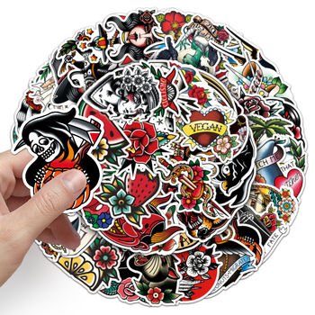 50 hüvelykes stílusú személyiség tetoválásmintás graffiti matricák laptop poggyász robogó dekoratív matricák