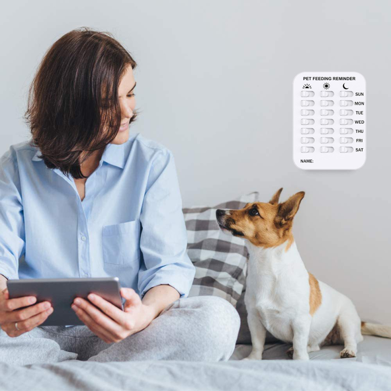 Új Amazon kisállat-etetési nyilvántartó tábla macska- és kutyaetetési emlékeztető tábla etetési nyilvántartó ikon mini