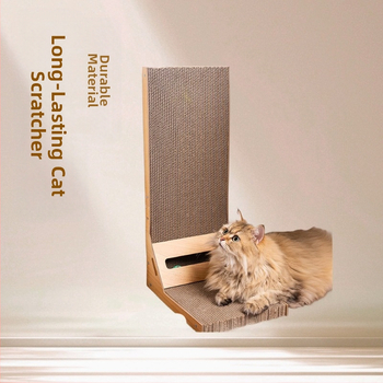 L alakú macskakaparódeszka, függőleges macskakaparóoszlop, kopásálló és nem hullik, hullámpapír, karcálló macskajáték, kistestű macska mászóka