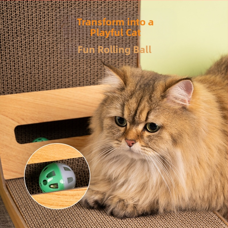 L-образна дъска за драскане за котки, вертикален стълб за драскане за котки, устойчив на износване и нелиняващ материал, гофрирана хартия, устойчива на надраскване играчка за котки, рамка за катерене за малки котки