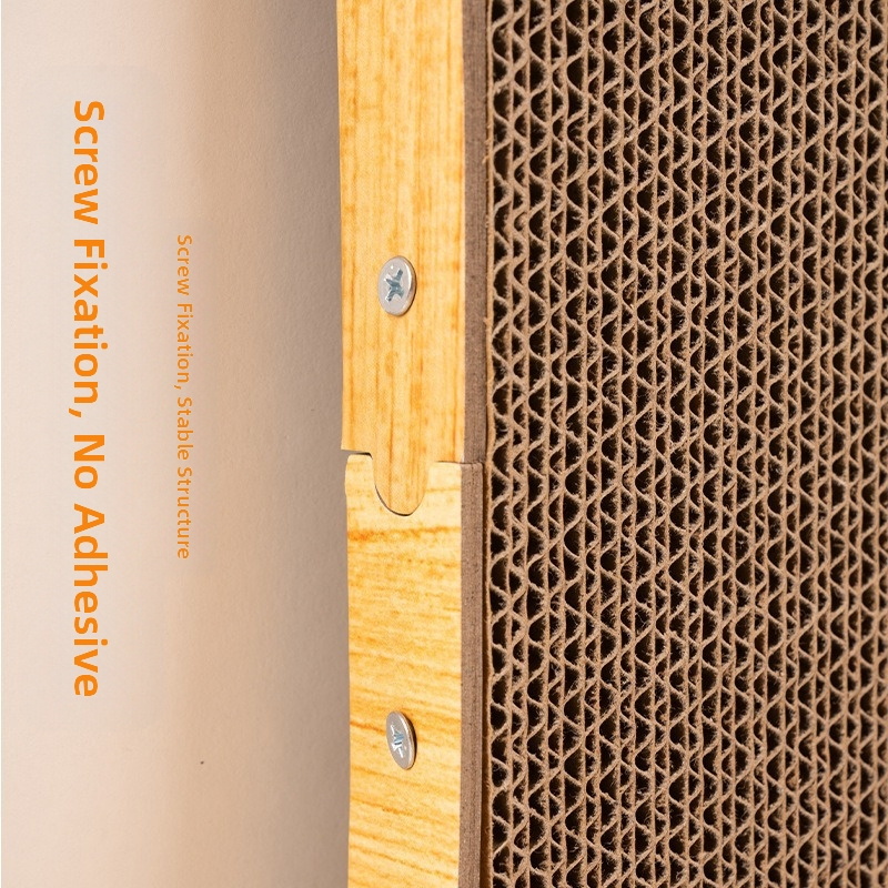 L-образна дъска за драскане за котки, вертикален стълб за драскане за котки, устойчив на износване и нелиняващ материал, гофрирана хартия, устойчива на надраскване играчка за котки, рамка за катерене за малки котки