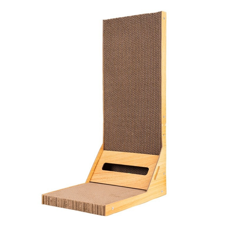 L alakú macskakaparódeszka, függőleges macskakaparóoszlop, kopásálló és nem hullik, hullámpapír, karcálló macskajáték, kistestű macska mászóka