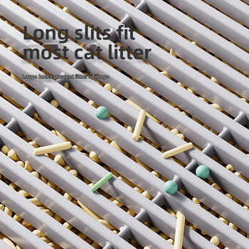 Διπλό στρώμα μαξιλαράκι άμμου για γάτες που δεν αφήνει χώρο για μεταφορά, τραπέζι ελέγχου άμμου, ειδικό μαξιλαράκι διαρροής άμμου για δοχείο άμμου γάτας, φίλτρο ύψους άμμου, πεντάλ άμμου για γάτες