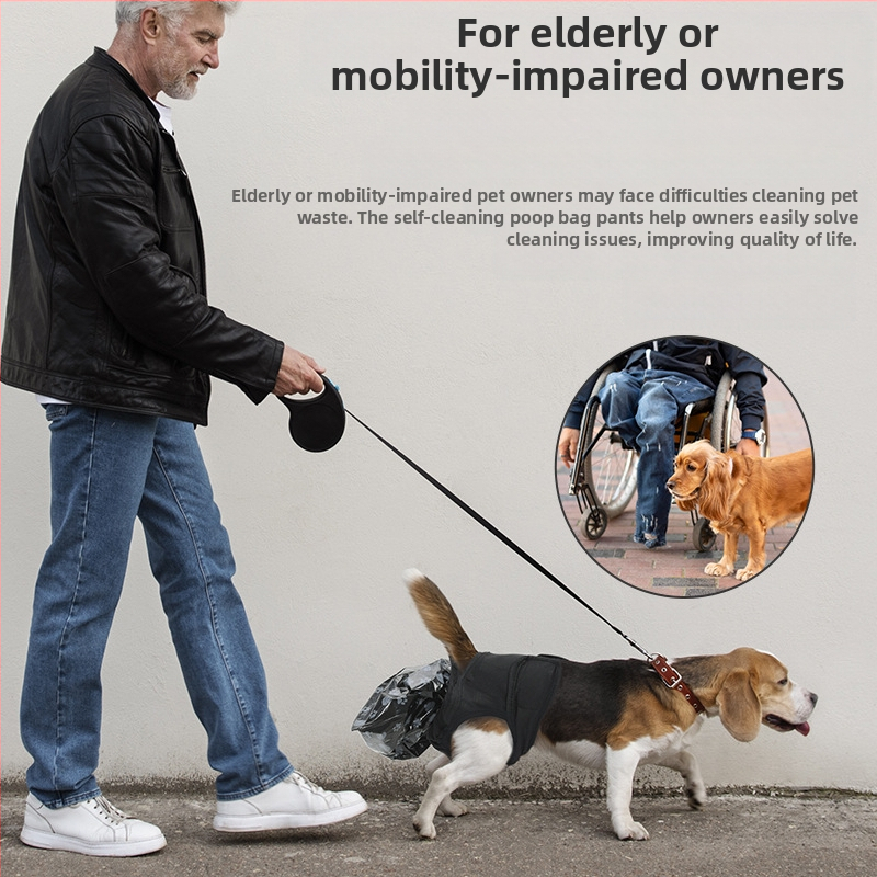 Панталони за домашни любимци Универсални панталони за кучета, които могат да се перат, за кучета и котки, преносими торбички за събиране на домашни екскременти