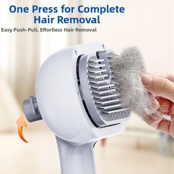 Гребен за масаж със спрей за домашни любимци CrossBorder, гребен за котки с пара, гребен за коса, гребен за котешка коса със спрей за премахване на разхлабена козина