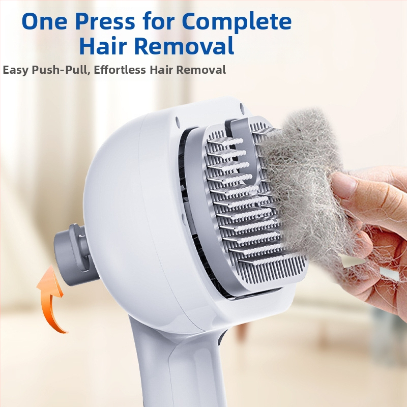 Гребен за масаж със спрей за домашни любимци CrossBorder, гребен за котки с пара, гребен за коса, гребен за котешка коса със спрей за премахване на разхлабена козина