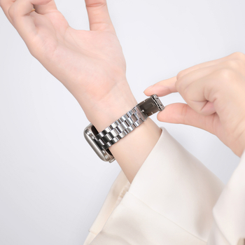 Για το λουράκι iwatch advanced sense μεταλλικό τρία ατσάλινα λουράκια smart apple watch για άνδρες και γυναίκες αθλητικά Ultra2