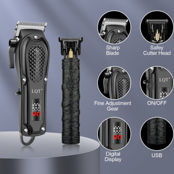 Piiriülene juukselõikur elektriline raseerimiskomplekt retro õlipea nikerdamiseks elektriline lõikur juukselõikur juuksurisalongile