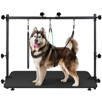 Koera trimmimislaud käetoe kõrgusega 35", laiusega 32" -47" reguleeritav, klambriga ja mitteistuva kabjaga