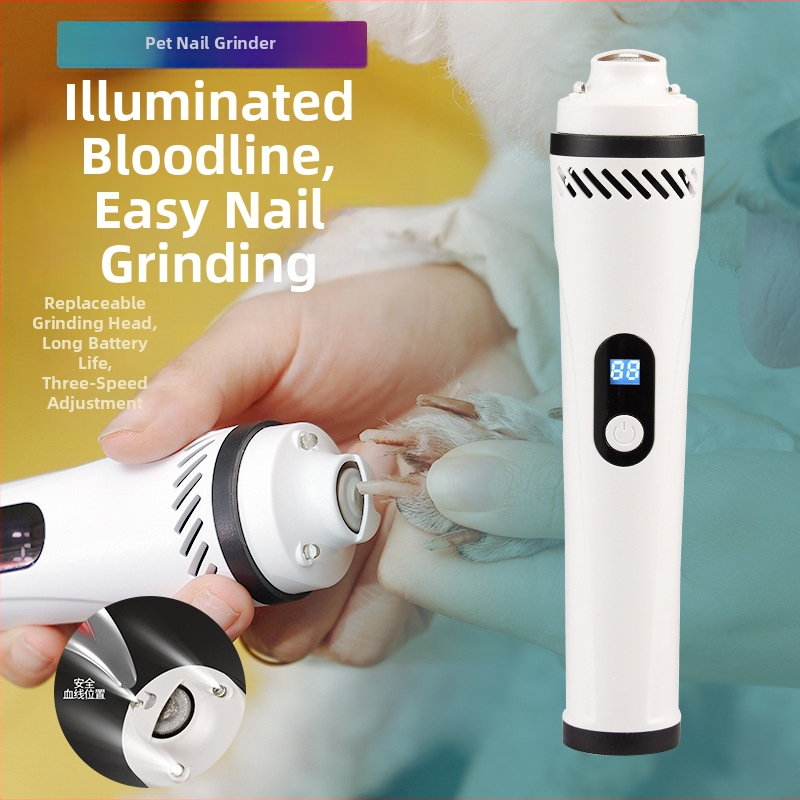 Amazon за USB зареждане на домашни любимци с вакуумна нокторезачка LED светлина електрически нокторезачки за котки и кучета тример за нокти за домашни любимци