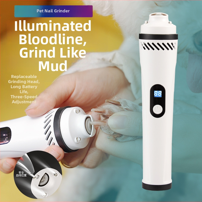 Amazon за USB зареждане на домашни любимци с вакуумна нокторезачка LED светлина електрически нокторезачки за котки и кучета тример за нокти за домашни любимци