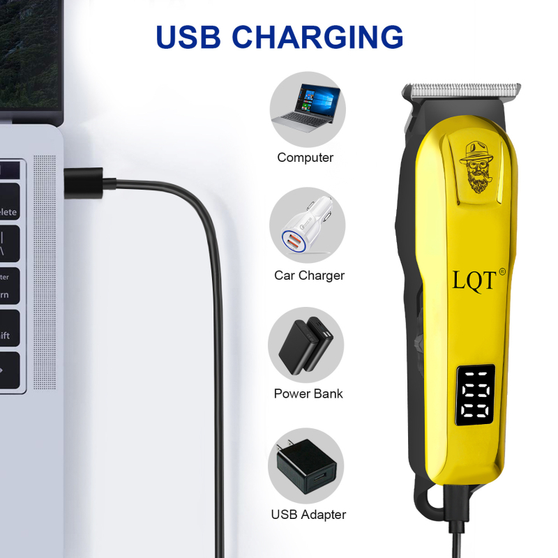 Határokon átnyúló új újratölthető hajvágó készlet férfi hajvágó elektromos hajvágó borotva otthoni hajvágó