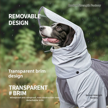 Αδιάβροχο για σκύλους Golden Retriever Labrador Μεσαίου και Μεγάλου Μεγέθους Σκύλος Καλοκαίρι Ελαφρύ Εξωτερικό Χώρο All-inclusive Αδιάβροχο Τετράποδο Ρούχα Με Κουκούλα