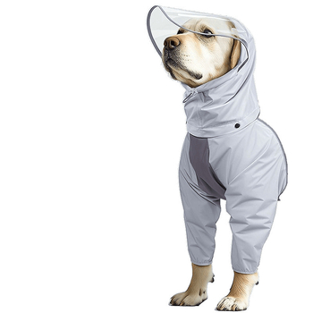 Αδιάβροχο για σκύλους Golden Retriever Labrador Μεσαίου και Μεγάλου Μεγέθους Σκύλος Καλοκαίρι Ελαφρύ Εξωτερικό Χώρο All-inclusive Αδιάβροχο Τετράποδο Ρούχα Με Κουκούλα