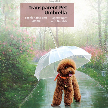 Διαφανής ομπρέλα για σκύλους, ομπρέλα για κατοικίδια, αρκουδάκι, μικρό πόντσο για κατοικίδια, προμήθειες για βροχερή μέρα, βόλτα με σκύλο, αλυσίδα εφοδιασμού