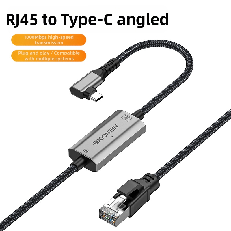 Topeltpeaga c/usb-RJ45 TYPEc mobiiltelefoni arvuti võrgupordiks rj45 Etherneti muundur gigabit