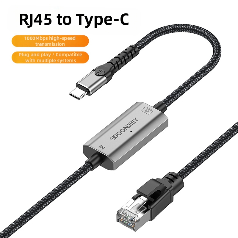 Topeltpeaga c/usb-RJ45 TYPEc mobiiltelefoni arvuti võrgupordiks rj45 Etherneti muundur gigabit