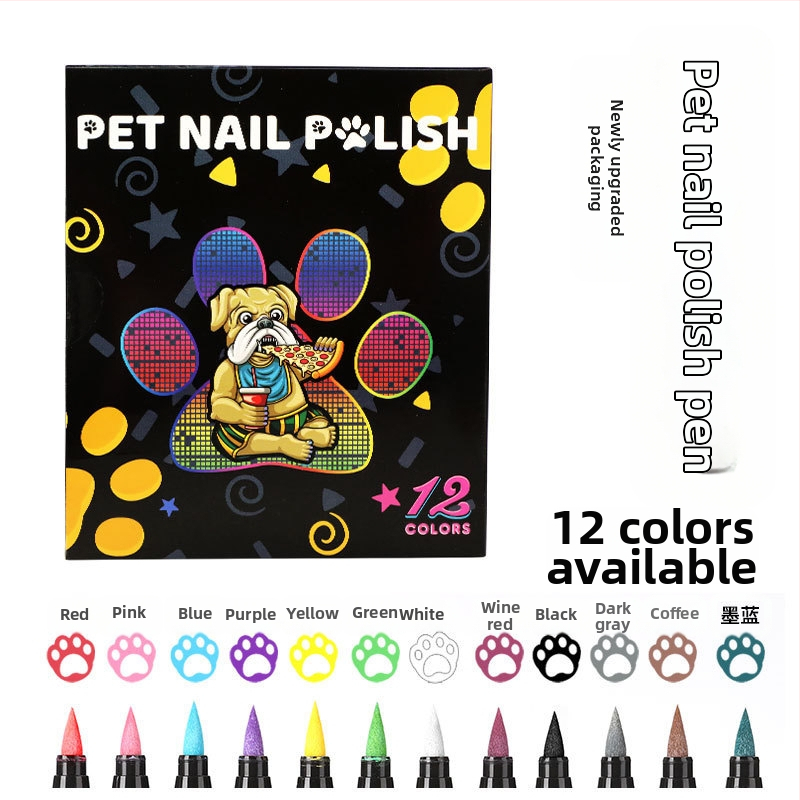 „Sucai“ naminių gyvūnėlių manikiūro rašiklis šunų nagų lakui, grafiti rašiklis, akrilinis žymeklis, minkštas galiukas, greitai džiūstantis, atsparus vandeniui, neblunkantis