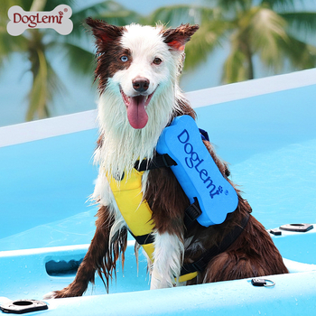Σωσίβιο για σκύλους, ρυθμιζόμενο σωσίβιο και ζώνη πλάτης για βόλτα με σκύλους, σωσίβιο και ζώνη πλάτης διπλής χρήσης για κολύμβηση σκύλων που σώζει ζωές