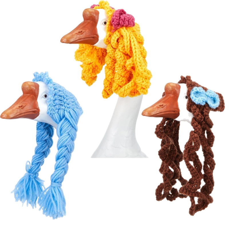 Väliskaubandus Amazoni piiriülene kuum müük käsitsi heegeldatud Ameerika hane parukasmüts armas dekoratiivne lemmikloomamüts