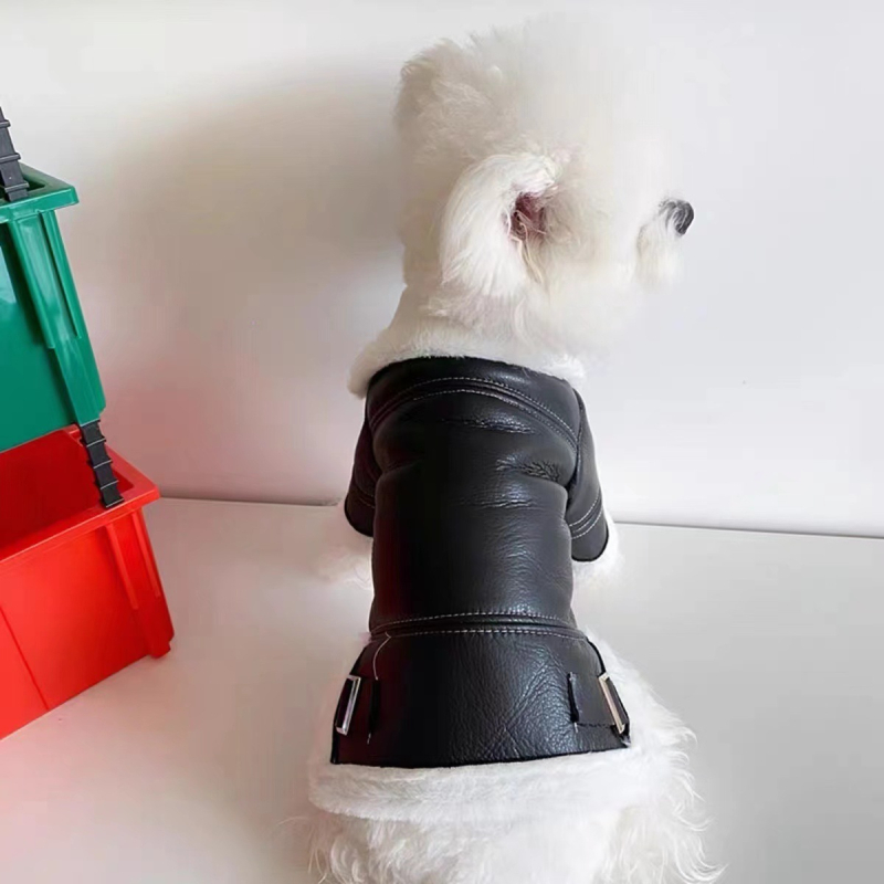 Odjeća za pse Zimska odjeća Debela moderna krznena jakna od jednodijelnog motocikla Mali medo za pse Beaumi Shenari Mačka