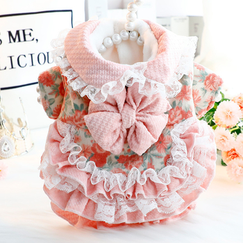 Φθινοπωρινά και Χειμερινά Ρούχα για Σκύλους Χοντρό Φόρεμα Πριγκίπισσας Γάτας Traction Lolita Χαριτωμένο Μικρό Σκυλάκι Αρκουδάκι για Κατοικίδια 5885