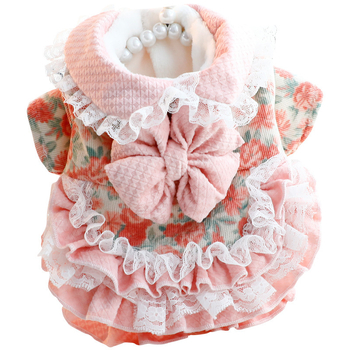 Φθινοπωρινά και Χειμερινά Ρούχα για Σκύλους Χοντρό Φόρεμα Πριγκίπισσας Γάτας Traction Lolita Χαριτωμένο Μικρό Σκυλάκι Αρκουδάκι για Κατοικίδια 5885