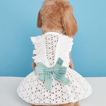 Άνοιξη Καλοκαίρι Φθινόπωρο Ιαπωνικό και Κορεάτικο Φόρεμα με Γλυκιά Πριγκίπισσα και Φιόγκο Αρκουδάκια Φόρεμα για Μικρό και Μεσαίο Σκύλο